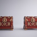 Chinese Style Retro Treasure Box Medieval Retro Jewelry Box Exquisite Storage Box Retro Jewelry Box Medieval Treasure Box 3d model