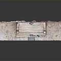 Detailed Stone Architectural Model Featuring Steps Entrance And Textured Walls