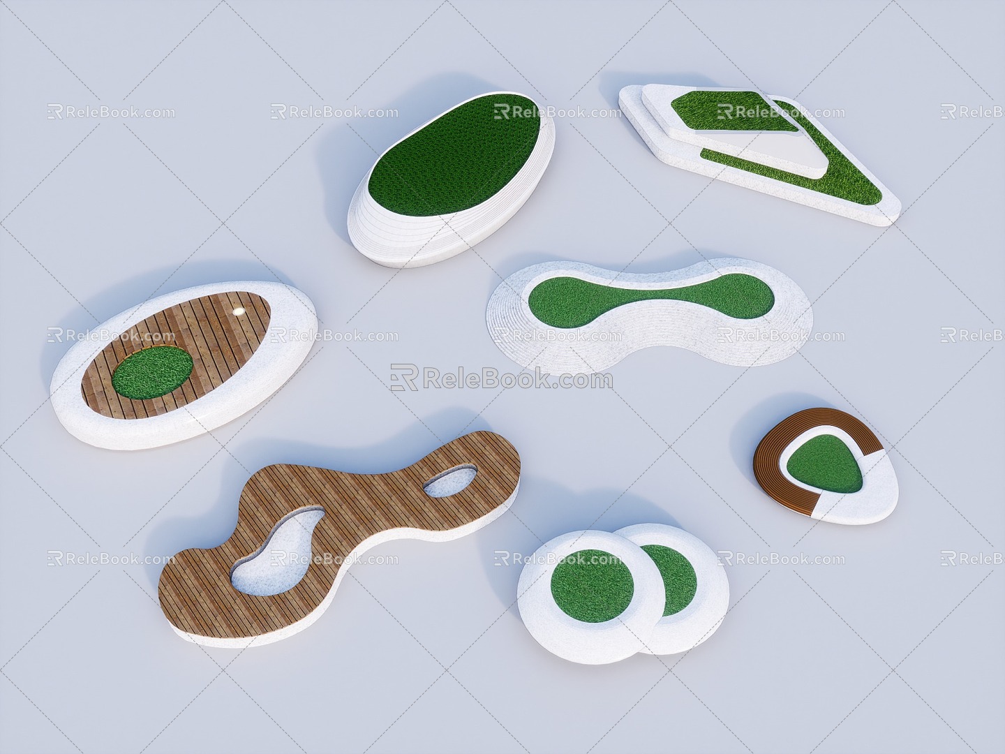 Modern Tree Pond Special-shaped Tree Pond Flower Base 3d model