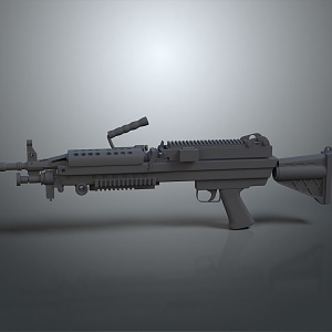 rifle semi-automatic rifle combat rifle battle rifle carbine war rifle attack rifle 3d model