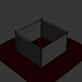 Sturdy Chain Link Fence Enclosure With Metal Frame And Grid Design