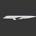 White Airplane Model With Twin Engines Detailed Wings And Smooth Fuselage On Dark Reflective Background
