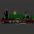 vintage train steam train train carriage locomotive head steam car carriage train modern vehicle 3d model