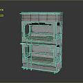 Wooden Bunk Bed With Two Tiered Design Safety Rail Ladder And Red Mattress