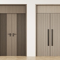 Modern Double Door Grille Swing Door Wooden Door Top Door Ballroom Door Hotel Double Door 3d model