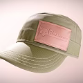 Light Green Stylish Hat With Pink Patch Featuring Red And True Text