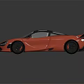 Red Sports Car With Modern Sleek Body Black Roof And Sporty Wheels