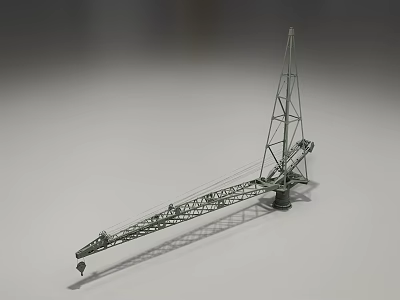 Industrial Tower Crane With Metal Frame And Boom For Construction Use 3d model