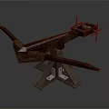 Ancient Wooden Catapult as Medieval Siege Weapon with Wooden Frame and Launch Mechanism