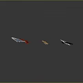 Classic Decorative Swords With Red Golden And Brown Hilts And Metallic Blades For Collection