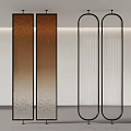 Modern craft glass screen partition 3d model