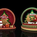 Christmas New Year Themed Photo Spot with Christmas Tree Snowman and Gift Boxes