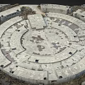 Ancient Architecture Circular Stone Structure Ruins With Historical Layout And Aerial View 3d model