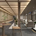 Modern Elevator Hallway Interior With Wooden Ceiling Green Plants And Soft Lighting Fixtures