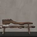 Natural Wooden Shoe Bench With Rustic Design And Books On Top Light Wall Dark Floor
