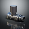 Stainless Steel Threaded Valve With Precision Design For Industrial Hardware Tool 3d model