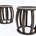 New Chinese Style Low Stool 3d model