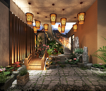 New Chinese Garden 3d model