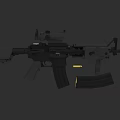 Detailed Modern Tactical Rifle 3D Model With Scope And Magazine