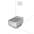 Modern White Bathroom Suite With Wall Mounted Ceramic Toilet And Sleek Design