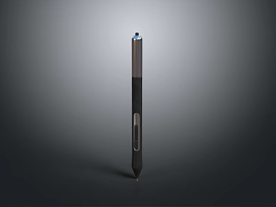 Stylish Modern Pen Design With Sleek Black Body And Blue Accent Top 3d model