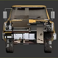 Vintage Yellow Truck With Wooden Bed And Classic Retro Design