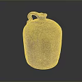 Artisanal Ceramic Jar Featuring Textured Surface Rustic Brown Orange Color And Curved Handle