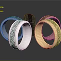 Fashion Accessories Elegant Metallic Rings With Intricate Engraved Patterns In Silver Gold Black Rose Gold