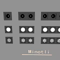 Minotli Grille Lights Featuring Single Double and Triple Design Configurations 3d model
