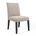 Modern Houndstooth Pattern Dining Chair With Dark Wooden Legs And Upholstered Seat
