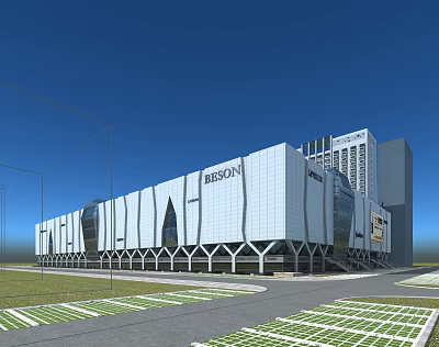 Modern shopping mall mall complex 3d model