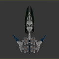 Futuristic Spaceship With Detailed Mechanical Structures Engine Components And Metallic Design 3d model