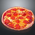 Delicious Pepperoni Pizza With Golden Crust Melted Cheese And Tomato Sauce
