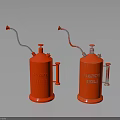 Red Happy Meal Containers With Curved Nozzles And Handles On Black Background