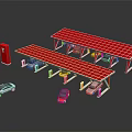 Solar Panel Covered Carport With Multiple Parking Spaces And Electric Vehicles