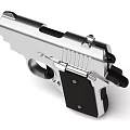 Realistic Looking Electric Toy Pistol with Silver Body and Black Grip