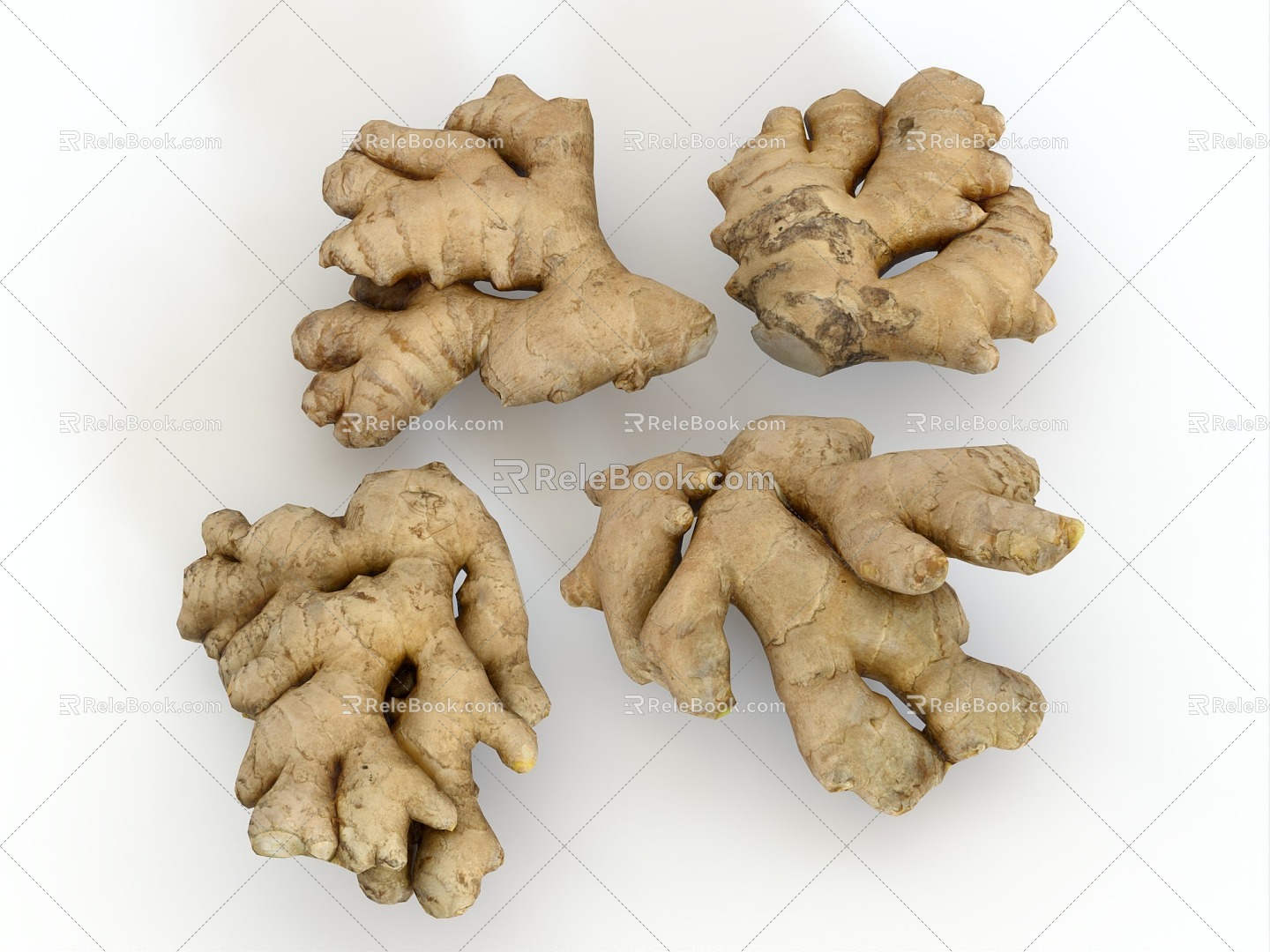 Ginger Ginger Root Hundred Spicy Clouds Hook Pack Refers to Dixin Yanliang Boy Rhubarb Ginger Old Ginger Fruits and Vegetables 3d model