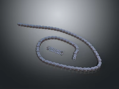 Modern Chain Car Chain Steel Chain 3d model