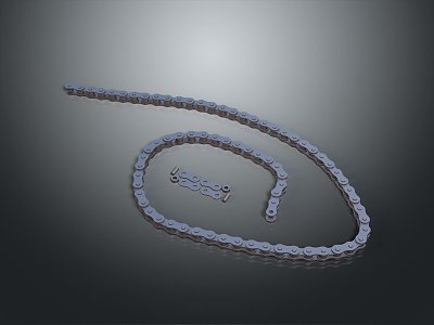 Modern Chain Car Chain Steel Chain 3d model