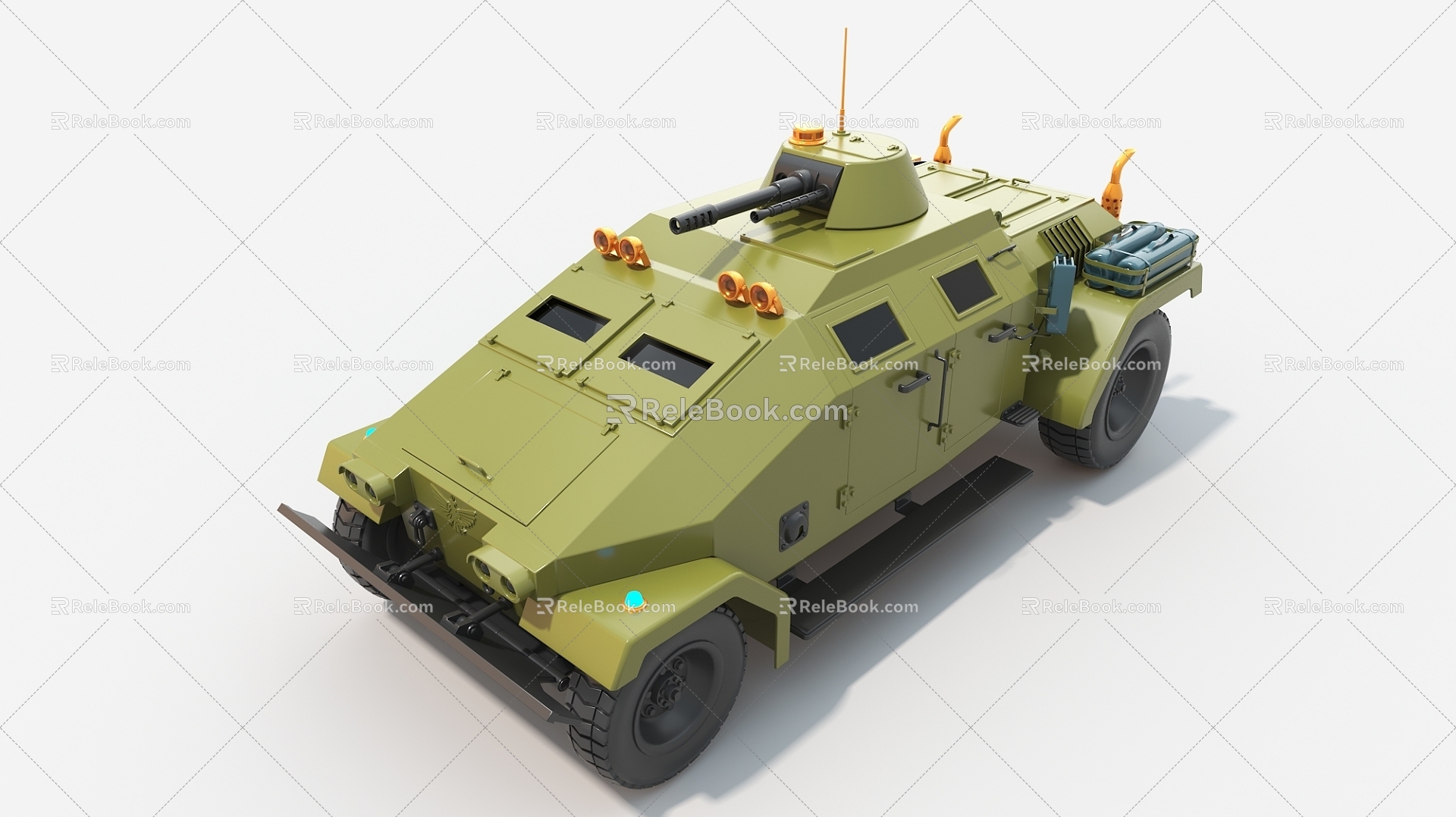 armored car military car car retro car 3d model