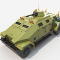 armored car military car car retro car 3d model