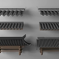 Chinese-style eaves line 3d model