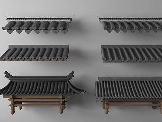 Chinese-style eaves line 3d model