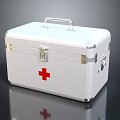Medical First Aid Kit with Secure Lock and Portable Handle for Emergency Supplies Storage
