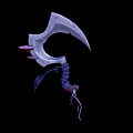 Death Scythe Cast Iron Scythe Devil Scythe Weapon Cold Weapon Game Equipment Cartoon Weapon Mushroom Scythe 3d model