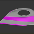 Modern Electric Iron With Pink And Black Pattern And Reflective Surface