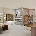 ELLE Fashion Boutique Featuring Shoes Bags Circular Display And White Shelves