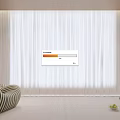 Modern Curtain Window Screen 3d model