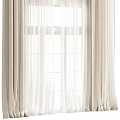 Elegant Beige Curtains With Soft Sheer Layered Design For Home Windows