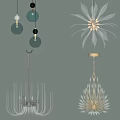 Modern Chandelier Designs With Glass Balls Petal Shaped And Crystal Elements For Home Decor